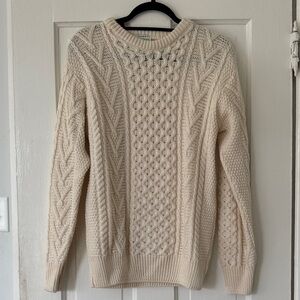 Faherty Cream Cable Knit Sweater